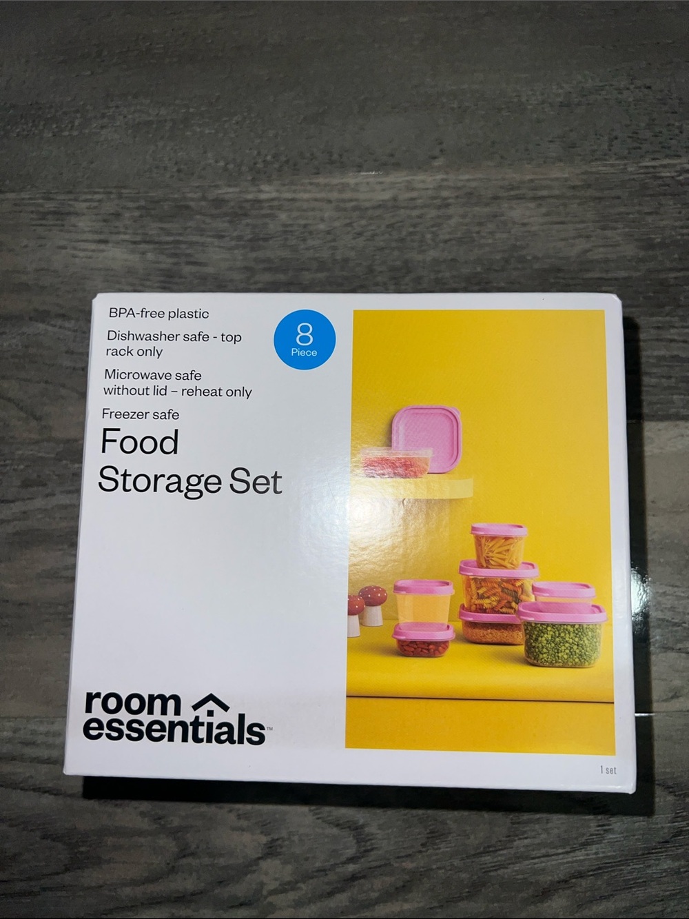 Room Essentials Pink Plastic Food Storage Set - 8 Piece